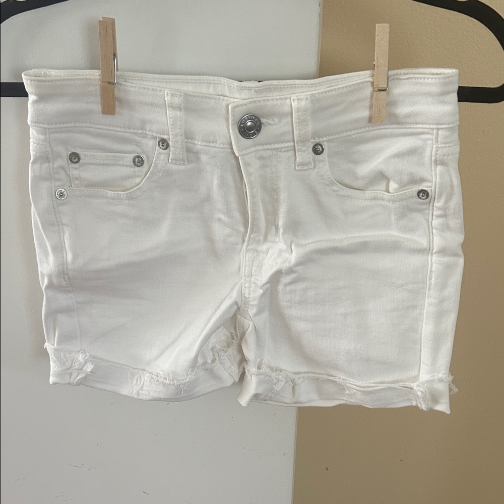 American Eagle Outfitters Midi White Jean Shorts